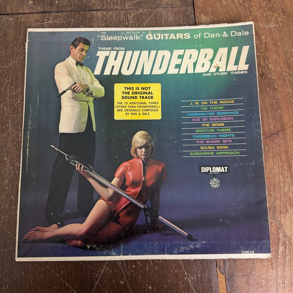 The Sleepwalk Guitars Of Dan & Dale Theme‎ From Thunderball 1965 LP Vinyl Record